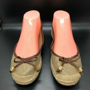 MICHAEL Kors Meg Gold Canvas Espadrilles 9.5
